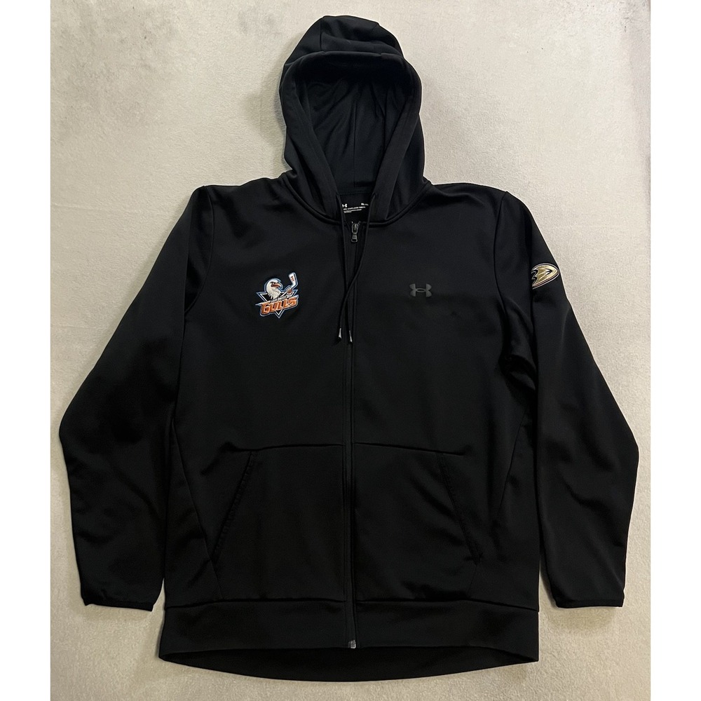 San Diego Gulls Under Armour Hoodie Men's Size XL Black Full Zip Performance